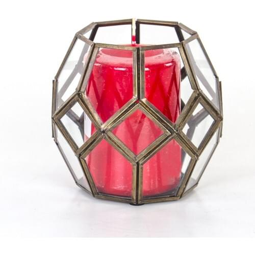 Evistro Decorative Metal Candle Holder Lantern 15 X14 cm
