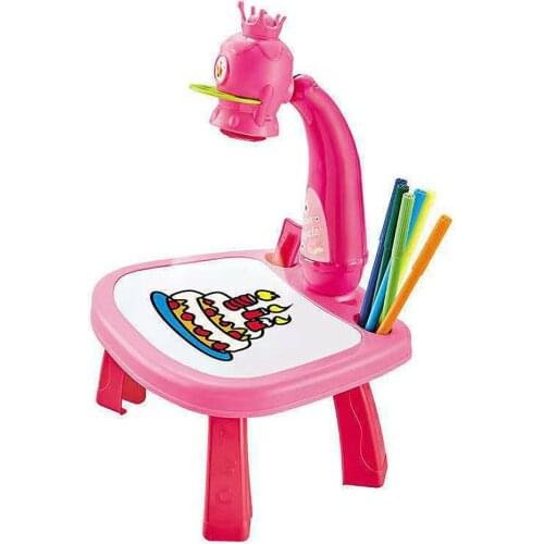 Children Led Intelligent Projection Painting Machine Education Painting Graffiti Projection Board Desk Arts Learning Paint Tools