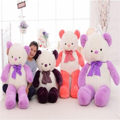 Fancytrader Giant Cute Teddy Bear with Bow Big Soft Stuffed Plush Bears 160cm 63inches Best Gift for Girlfriend and Children