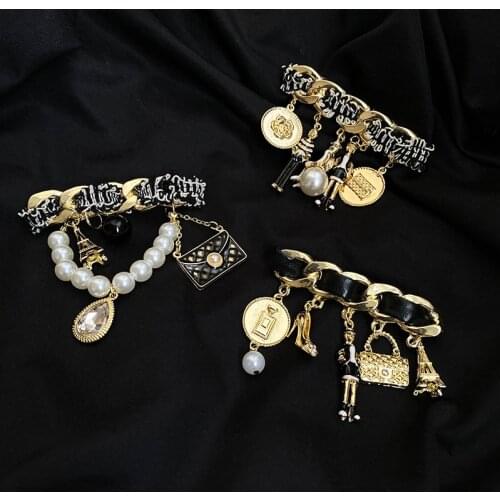 French retro style Fabric bag small fragrance brooch female Handmade luxury pin brooches party accessories