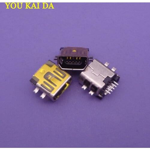 Hot 10pcs Type B Female Port 5-Pin 5pin 5 p pin micro mini usb jack socket connector charge charging port 180 Degree SMD SMT PCB