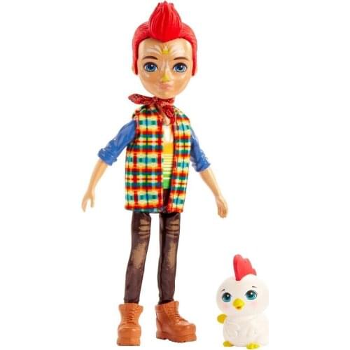 Enchantimals Character Toy Doll Redward Rooster and Cluck Cute Animal Friend for Girls Fashion Toddler Toys Collectible Models