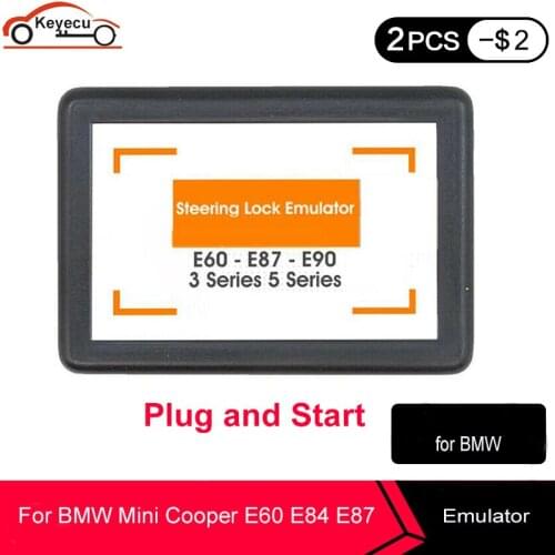 KEYECU For BMW Mini Cooper E60 - E84 - E87 - E90 3 Series 5 Series ELV ESL Steering Lock Emulator Plug and Start