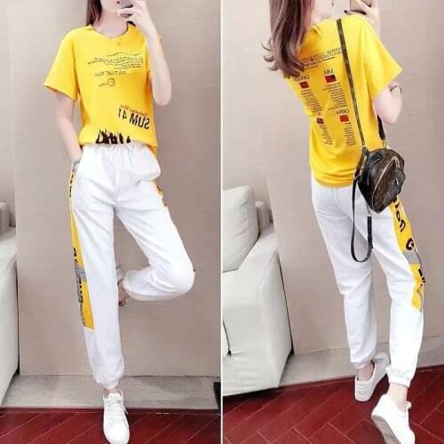 Children Clothing 2021 Summer Girls Clothes Set Short Sleeve Shirts + Pants Suits Baby Kids Clothes 12 14 16 18 20 Year