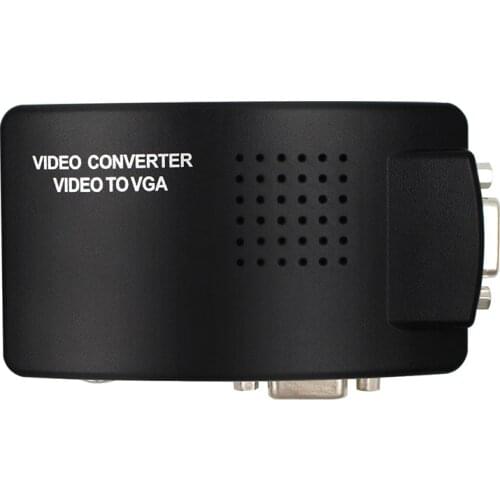 S-video composite RCA AV to VGA converter with DC power supply for TV to PC converter(VGA cable is not included)