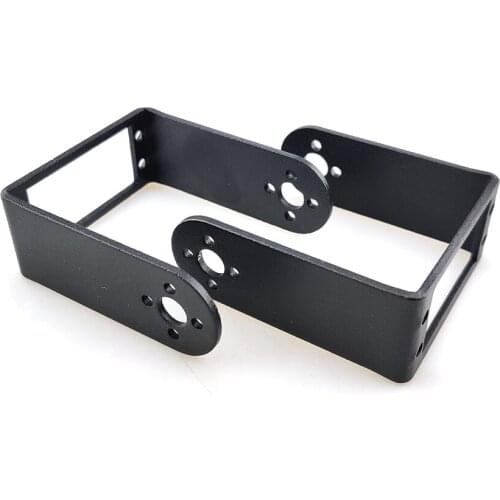 2PCS/lot Robot Servo U Bracket Uniaxial Steering Gear Metal Stent Bipedal Robot Manipulator DIY accessories -Black