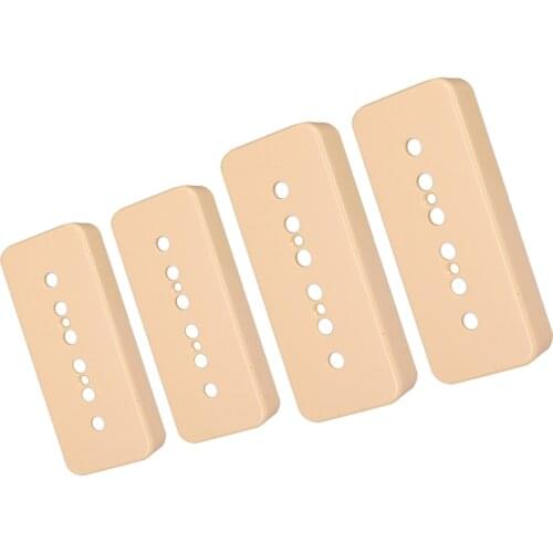 2x Electric Guitar Single Coil Pickup Cover 6 Hole 50mm 52mm for P90 Pickups