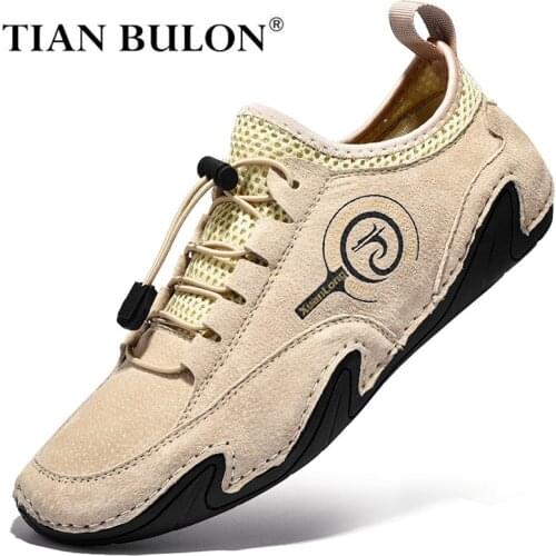 Men Casual Shoes Fashion Men Sneakers Leather Handmade Italian Mens Loafers Moccasins Luxury Brand Boat Shoes Plus Size 38-48