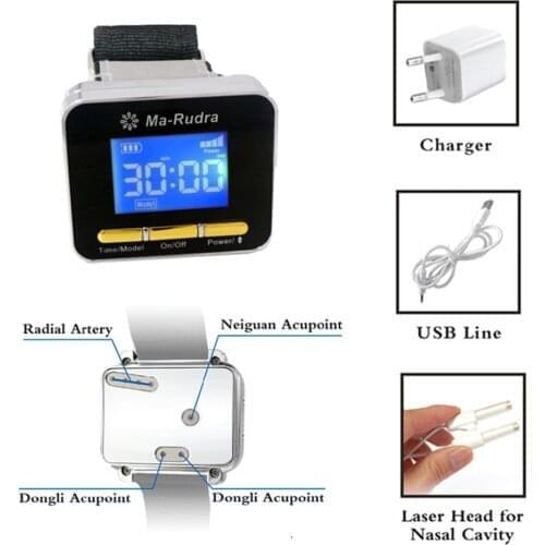 Semiconductor Lower Blood Pressure Blood Sugar Blood Fat Rhinitis Protect Heart 650nm Light Wave Laser Physiotherapy Health Care