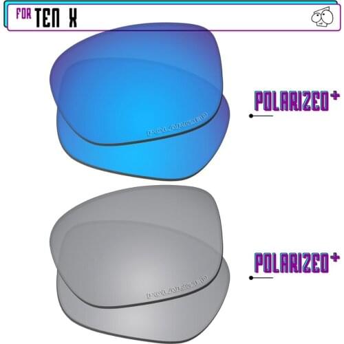 EZReplace Polarized Replacement Lenses for - Oakley Ten X Sunglasses - Sir P Plus-BluePPlus