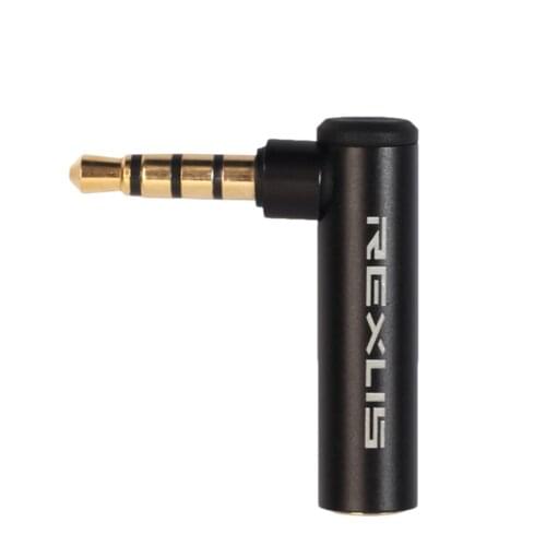 Gold Plated 3.5mm Male to Female 90 Degree Right Angled Adapter Audio Microphone Jack Stereo Plug Connector