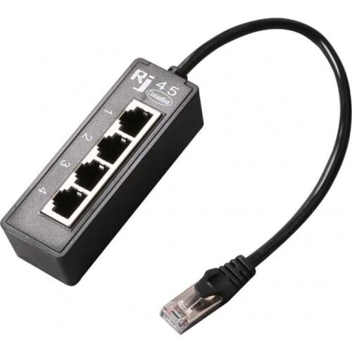 4 In 1 RJ45 Splitter LAN Ethernet Network RJ45 Connector Extender Adapter Cable For Networking Extension 1 Male To 4 Female