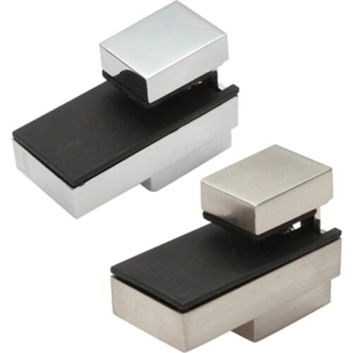 Adjustable Glass board stairs style Glass Clamps Satin/Glossy finished Zinc Alloy Shelves Support Bracket Clips