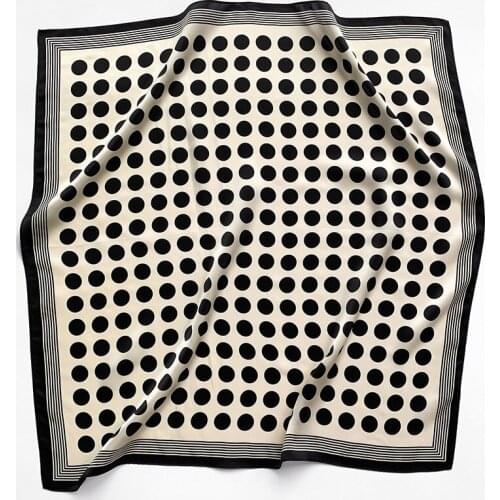 Dot 100% Silk Scarves Women Foulard Head Scarf Ladies Shawl Wrap Female Hijab Poncho beach Kerchief Soft Bandana Lady Pashmina