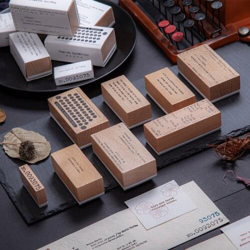 XINAHER Vintage English typewriter series stamp DIY wooden rubber stamps for scrapbooking stationery scrapbooking standard stamp