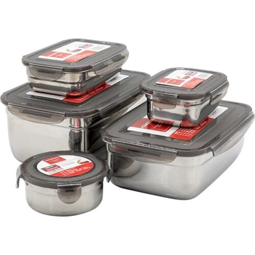 7 Size Stainless Steel Bento Box Leak-Proof Fruit Food Container BPA Free Bento Lunch Box for Kids Fresh-keeping Box Food Box