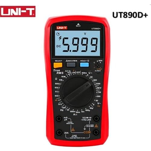 UNI-T Digital Multimeter 6000 Counts Manual Frequency/AC DC /Capacitance Resistance Tester/Temperature/true RMS/ UT890 UT890D