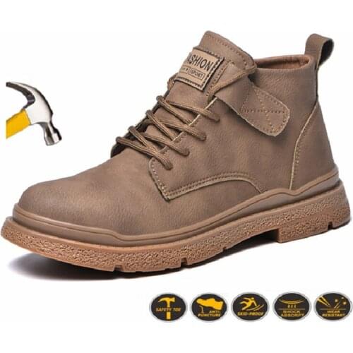 Waterproof Light Anti-scalding Work Safety Shoes Men Boots Sneakers Steel Toe Cap Anti-smashing Men Indestructible Boots