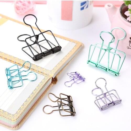 3 Sizes Gold Binder Clips Large Medium Small Office Study Binder Clips Paper Clips Stationery Supplies Office Accessories