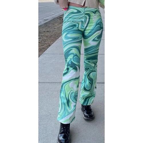 Women Spring Pants, Full Plaid/Floral/Zebra Print High-Waist Casual Loose Trousers for Girls, 3 Colors