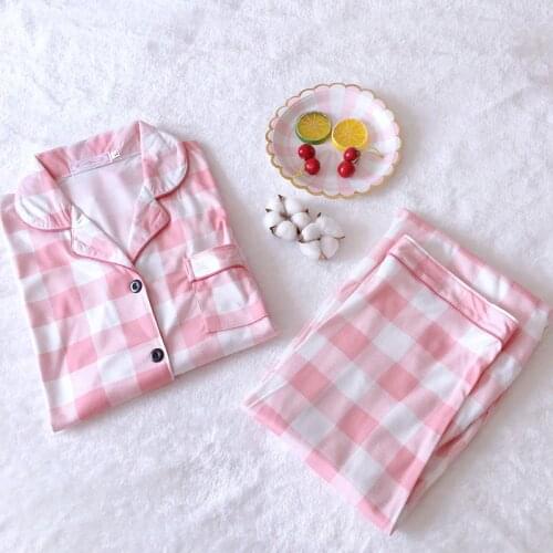 Fdfklak Women Pajamas Set Spring Autumn New Thin Cartoon Printed Long Sleeve Cute Sleepwear Casual Homewear Female Pyjamas