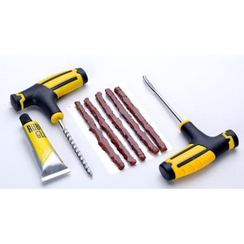 1 Set Car Tire Repair Tool Tire Repair Kit Studding Auto Bike Tubeless Tire Tyre Puncture Plug Garage Tools
