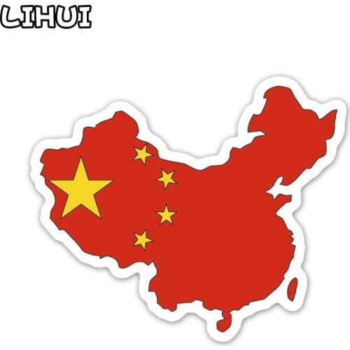 1 PCS China Flag Sticker Toys for Children Countries Map Travel Stickers to DIY Scrapbooking Suitcase Luggage Laptop Car Motor
