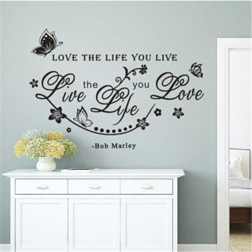 1pcs Fashion Vinyl love Words Wall Decals Wall Stickers For Kids Bedroom Living Room Wallpaper Home Decoration 45*65cm