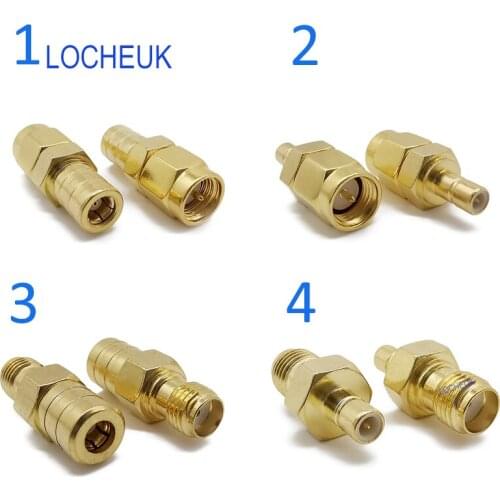 4 Kit SMB to SMA Car Radio Audio Aerial Adapter RF Coaxial SMA Male Plug & Female Jack to SMB Male Plug & Female Jack Connector