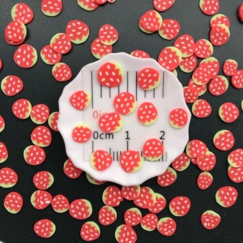 50g Strawberry Polymer Clay Sprinkle For Kids Diy ,Soft Clay For Craft Clay/Nail Art/Scrapbook Decoration DIY,Filler