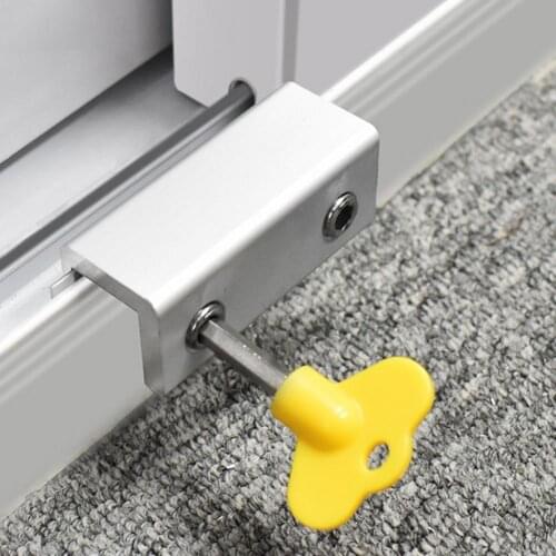 8Pcs Sliding Window Lock Punch-free Easy to Install Durable Reusable Single/Double Hole Window Lock for Kids Security Tools