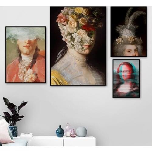 The Mona Lisa Nobility Abstract Oil Painting Canvas Posters and Prints Wall Picture Art For Living Room Gallery Home Decoration