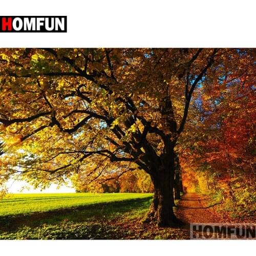HOMFUN Full Square/Round Drill 5D DIY Diamond Painting "Landscape tree" Embroidery Cross Stitch 5D Home Decor A16468