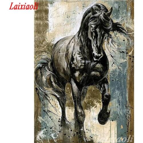 Diamond Painting Horse Animals Full Square round drills 5d diy Diamond Embroidery cross stitch icons Home Decoration Picture Of Rhinestones Diamond Mosaic hobby decoration