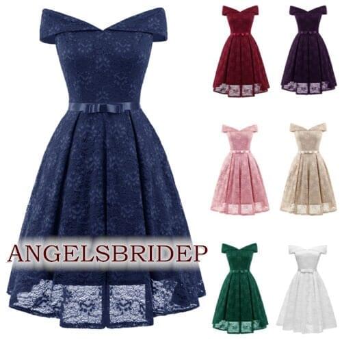 Angelsbridep V-neck Short Lace Homecoming Dresses Sexy Off-Shoulder Sash Vestidos De Festa Junior Graduation Formal Party Gowns