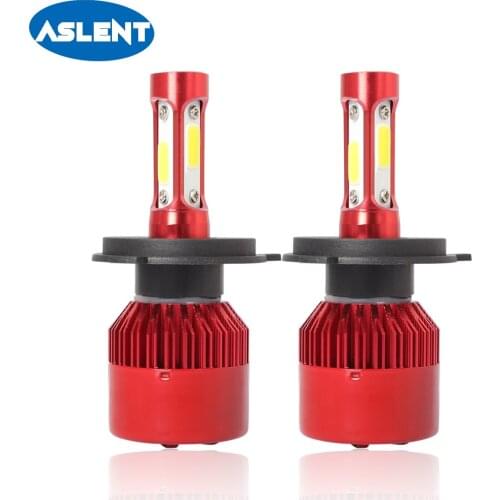 Aslent S2 COB 72W 8000lm H4 Hi lo Beam H7 H1 H3 H11 HB3 HB4 9005 9006 Car LED Headlight Bulbs Auto Lamp Led Fog Light 12v 24v