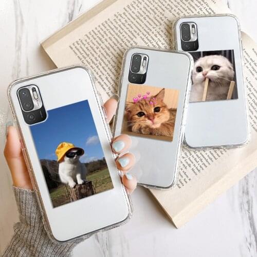 For Xiaomi Redmi Note 10 Pro Case Redmi Note 10 9 Pro Max Poco X3 Pro M2 NFC M3 8T Redmi 9 7 8 9C K40 Soft Cute Cat Phone Cover