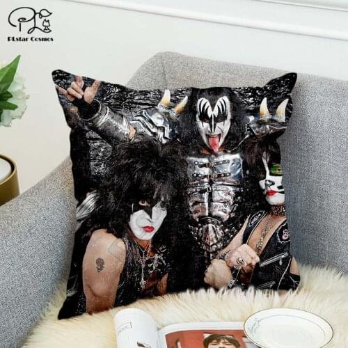 KISS 3D printed Pillow Case Polyester Decorative Pillowcases Throw Pillow Cover Double-sided printing Home Decoration style-3