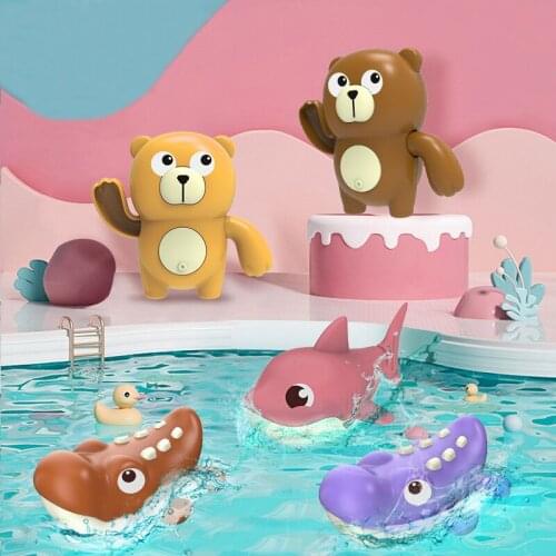 Bath Toy Baby Bathtub Toys For Kids Children Toddlers Summer Beach Bath Shower Swimming Play Water Cute Toy Crocodile Shark Bear