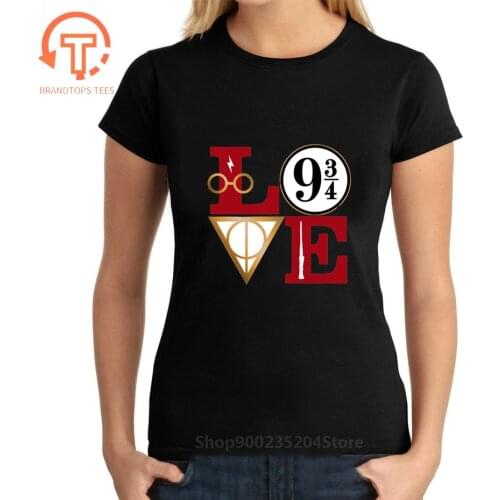 Classic LOVE Women Magic T Shirt Streetwear Aesthetic Cotton Potter Harajuku Fashion Ulzzang Clothing T Shirts Camiseta Mujer