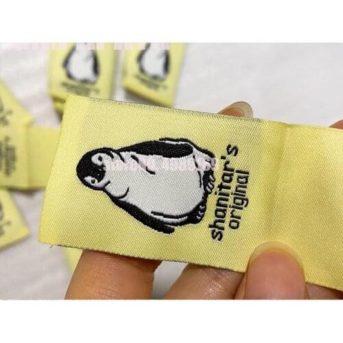 Custom High density Woven labels Garment woven Handmade tag handwork fabric tags clothing tag sewing tags clothes label tag