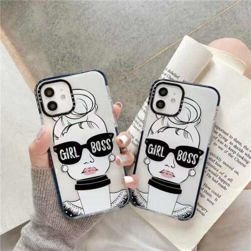 INS Fashion Magic mirror Locomotive Sexy girl phone case for iphone 12 11 Pro Max X XS XR 7 8 Plus SE2 clear soft silicon cover