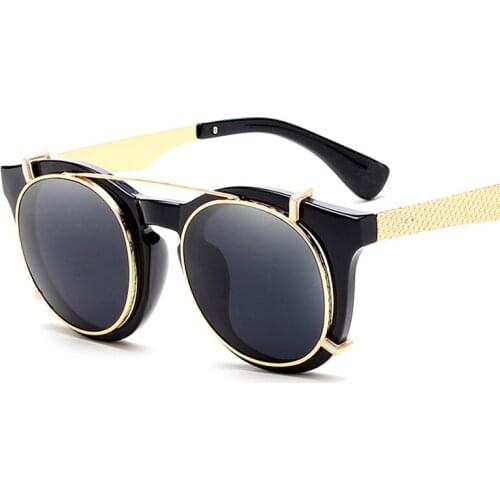Famous Clip On Men Sunglasses Fashion Designer Sun Glasses Stylish Round Sunglass UV400 DE0625