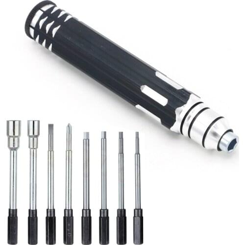 Pocket 8 in 1 Screwdriver Rc Tools Kit For RC Car Drone Plane Hex Socket Hexagon 0#+ 1#- H1.5 H2.0 H2.5 H3.0 4.0Box 5.5Box