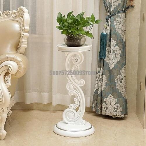 Indoor green flower stand wooden multi-layer imitation solid wood living room European-style flower pot shelf floor indoor simpl