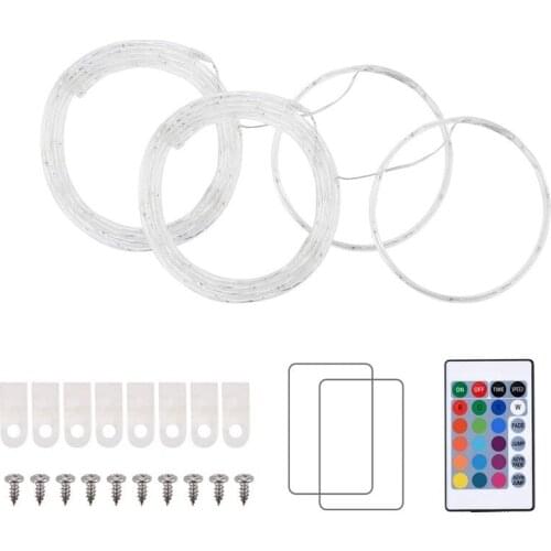 Cornhole Board Lights 16 Colors Change Cornhole Board Edge And Ring LED Lights With Remote Control Cornhole Games