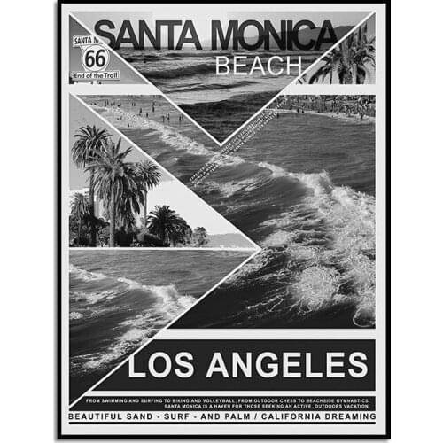 Fashion Retro New York City San Diego Landscape Canvas Art Painting Print Poster Picture Wall Living Room Home Decoration Murals