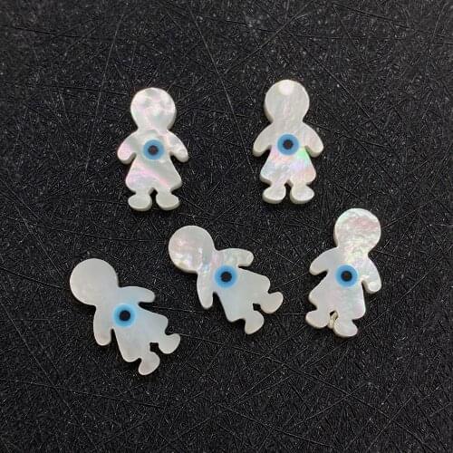 Fashion Freshwater Shell Material Human Shape Can Be Handmade Necklace Bracelet Jewelry Accessories Wholesale Human Shape 6x8mm