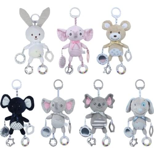 Baby Toys 0-12 Months Anime Plush Soft Baby Rattles Bed bell Plush Toys Educational Musical Appease Rattles For newborn baby