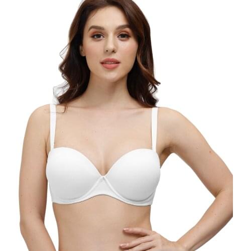 New Bras Women Straps Everyday Strapless Sexy Push Up Bra Invisible Plunge 65 70 75 80 85 90 95 100 A B C D DD E DDD F Cups